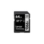 Lexar 64GB SDXC Hafıza Kartı UHS-I C10 V30 4K 160MB/s Yüksek Hızlı Performans