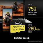 Lexar Gold Serisi 256 GB 280 MB/s UHS-II V60 MicroSD Hafız Kartı