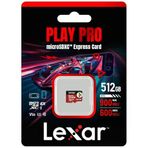 Lexar Kart Microsd Express 7.1 Play Pro 512 Go R900/W600