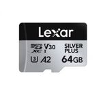 Lexar LMSSIPL064G-BNANG 64 GB MicroSD High Performance Silver Plus MicroSDXC UHS-I Up to 205 MB/s Read 100 MB/s Bellek Kartı