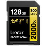Lexar LSD2000128G-BNNNG 128 GB SD Professional 2000X SDXC UHS-II 300 MB/S Read 260 MB/S Write C10 V Kart Bellek
