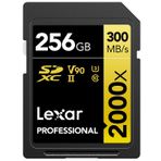 Lexar LSD2000256G-BNNNG 256 GB SD Professional 2000X SDXC UHS-II Cards Up to 300 MB/S Read 260 MB/S Write C10 V Bellek Kartı