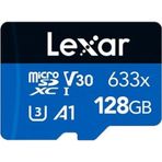 Lexar LSDMI128BB633A 128GB 633X Micro SDXC UHS-I With SD Adapter Kart Bellek