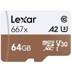 Lexar LSDMI64GB667A 667X 64 GB 100Mb/Sn MicroSDXC Hafıza Kartı