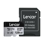 Lexar Professional 128GB 205 MB/s Silver Plus Mikro SD Hafıza Kartı UHS-I Dayanıklı Tasarım