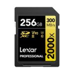 Lexar Professional 2000X Sd Kart 256 Gb, Okuyucusuz Sdxc Uhs-Iı Hafıza Kartı, 300 Mb/s'ye Kadar Okuma, Dslr Için Class 10, U3, V90 Sd Hafıza Kartı, Sinema Kalitesinde Kameralar (LSD2000256G-BNNNG)