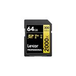 Lexar Professional 2000X Sd Kart 64 Gb, Okuyucusuz Sdxc Uhs-Iı Hafıza Kartı, 300 Mb/s'ye Kadar Okuma, Dslr Için Class 10, U3, V90 Hafıza Kartı, Sinema Kalitesinde Video Kameralar (LSD2000064G-BNNAG)