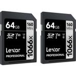 Lexar Professional 64 GB 1066X UHS-I SDXC 2 li Hafıza Kartı
