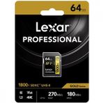 Lexar Professional 64Gb 1800X 280Mb/S 4K V60 Sd Hafıza Kartı