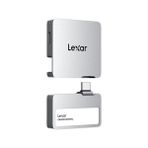 Lexar Professional Go Taşınabilir Ssd, Hub 2tb Ile, Ultra Kompakt, Apple Prores'i Destekler, 1050 Mb/s'ye Kadar Okuma ve 1000 Mb/s'ye Kadar Yazma, USB 3.2 Gen 2, IP65, iPhone 15/16 Için, Gümüş