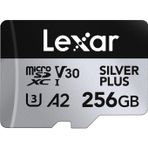 Lexar Silver Plus Micro Sd Kart 256 Gb, 205 Mb/S'Ye Kadar Okuma Hızı, 150 Mb/S Yazma Hızı, Sd Adaptö