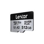 Lexar Silver Plus microSD UHS-I V30 512 GB 205 MB/s Hafıza Kartı
