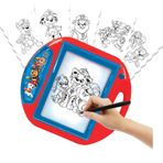 Lexibook Paw Patrol Paw Patrol Çizim Projektörü, 4 pul, 10 şablon, parlak ekran, 1 kalem dahil, kızlar ve erkekler için sanatsal ve yaratıcı oyuncak, Kırmızı/Mavi, CR310PA