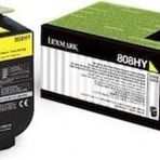 Lexmark 80C8HY0 (808HY) Sarı Yellow Orjinal Toner Yüksek Kapasite CX410 / CX510