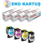 Lexmark CS317DN Muadil Toner 4 Renk Set