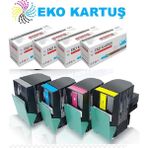 Lexmark CX310DN Muadil Toner 4 Renk Set