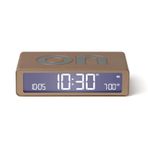 Lexon Flip Classic dijital çalar saat, ters çevrilebilir açma/kapama taraflı, şarj edilebilir komodin saati, LCD ekranlı, erteleme ve ışık fonksiyonu için dokunmatik sensör, altın rengi