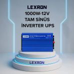 Lexron 1000W 12V 1000 Watt Tam Sinüs Şarjlı İnverter (Ups)