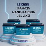 Lexron 14AH 12V Nano-Karbon Jel Akü 5 Adet