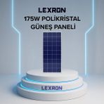 Lexron 175W Polikristal Güneş Paneli - 0 - Siyah