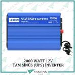 Lexron 2000 Watt 12V UPS (Şebeke Şarjlı) Tam Sinüs İnverter
