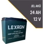 Lexron 24 AH-12V Jel Elektrikli Araç Aküsü - Mavi