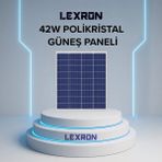 Lexron 42W Polikristal Güneş Paneli - 0 - Siyah