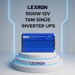 Lexron - İnges 1000 Watt Tam Sinüs Ups İnverter - 12 Volt İnvertör - 220 Volt Çevirici Karavan