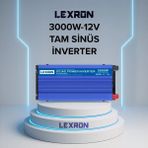 Lexron - İnges 12 Volt 3000 Watt Tam Sinüs İnverter - 12V 3 Kw 220 Volt Çevirici İnvertör