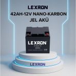 Lexron - İnges 12 Volt 42 Amper Nano Karbon Jel Akü - 12 V 42 Ah Derin Döngü Gel Akü