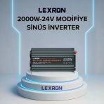 Lexron - İnges 2000 Watt Modifiye Sinüs İnverter - 24 Volt - 220 Volt Çevirici