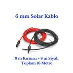 Lexron MC4 Soketli 8+8 m 6 mm Güneş Paneli Solar Kablo