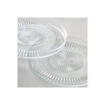 ley 6’lı Cam Tatlı Tabağı – 16 cm Dik Kenarlı, Şeffaf Servis Tabağı