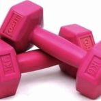 Leyaton 1-2 Kg 1 Kg X 2 Adet Fuşya Dambıl Ağırlık Kondisyonu Pembe Dambıl Seti Vinyl Tek Ebat