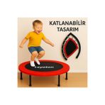 Leyaton 102 Cm (40 Inç) Trambolin Katlanabilir Kuruluma Hazır Trambolin, Tek Ebat, KTLNR102CMKIRMIZI, Kırmızı