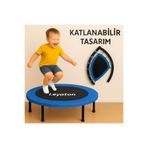Leyaton 102 Cm (40 Inç) Trambolin Katlanabilir Kuruluma Hazır Trambolin, Tek Ebat, KTMAVİ, Mavi