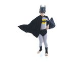 Leyaton Bat Erkek Çocuk Pelerin Kostümü Batman-gri-siyah-kostum+pelerin+maske ( 3--5 Yaş )