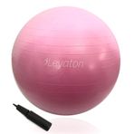 Leyaton Büyük Boy Pilates Topu 65 CM Fuşya Pompa