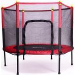 Leyaton Fileli Büyük Boy Trambolin 140 cm (55 Inç) Çap Kırmızı