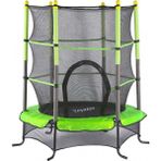 Leyaton Fileli Korumalı 140 cm Trampolin (55 Inç Trambolin) Yeşil