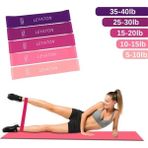 Leyaton Latex 5 Farklı Dirençte Squat Bandı Pilates Aerobik Çalışma Lastiği 5'li Set