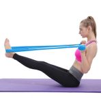 Leyaton Pilates Bandı Plates Egzersiz Direnç Lastiği 1 Adet (MAVİ)