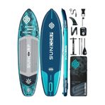 Leyaton Sup Şişme Sörf Tahtası Stand Up Paddle Board, 89x351x15 cm, Çok Renkli, 200 kg Kapasiteli, Pompa ve Kürek Seti