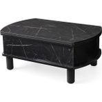 Leydi 5 Kademeli Oval Akıllı Sihirli Orta Sehpa 599 60X90 - Siyah Mermer