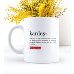 Leydi Collection Lügat Kardeş 2 Beyaz Kupa Bardak