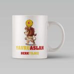 Leydi Collection Yavru Aslan Tasarımlı 2 Beyaz Kupa