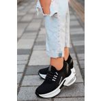 LEYDİ SHOES Frm-4007 Airbag Tabanlı Triko Siyah Kadın Spor Ayakkabı