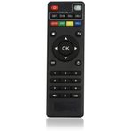 LEYF Android Box x96 Mini için 3'ü 1 arada yedek uzaktan kumanda - OK+1 MXQ PRO H96+ M9X X96 ile uyumlu - siyah