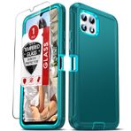 LeYi Revvl-7-5G Kılıfı: 【Not Fit Revvl 7 Pro/ 6】 T-Mobile Revvl 7 5G için Telefon Kılıfı 1 ADET Temperli Cam Ekran Koruyucu, Sağlam Kapak, Darbeye Dayanıklı Cep Telefonu Android Funda 6,6 inç
