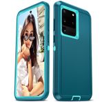 LeYi Samsung Galaxy S20 Ultra Kılıfıyla Uyumlu: Ağır Hizmet Tipi 3'ü 1 Arada Samsung S20 Ultra Kılıf, Askeri Sınıf Darbeye Dayanıklı Telefon Kılıfı Samsung Galaxy S20 Ultra (Deniz Mavisi) için